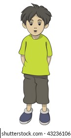 Boy with green shirt