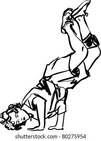 Boy guy dancing break dance