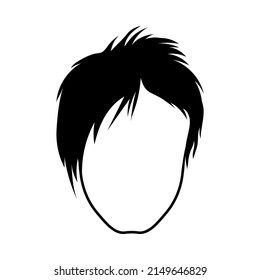Boy hair icon design template illustration vector