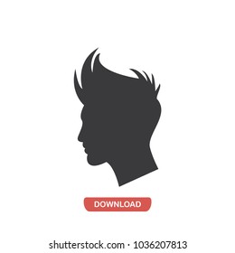 Boy hair vector icon