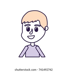 boy with hairstyle design and casual t-shirt