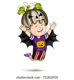 Boy in Halloween costume