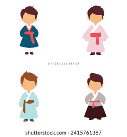 Dibujo vectorial de Boy in Hanbok