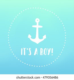 It's a boy. Hand drawn vector illustration