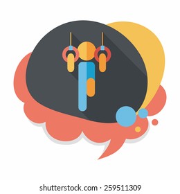Boy hanging horizontal bar flat icon with long shadow,eps10