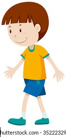Niño con ilustración facial feliz