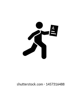 Boy happy test a pictogram icon
