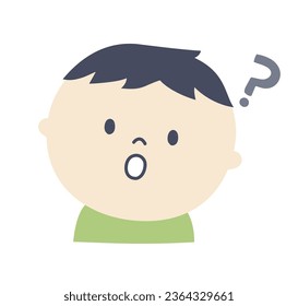 boy has doubts, question, human, illustration, character