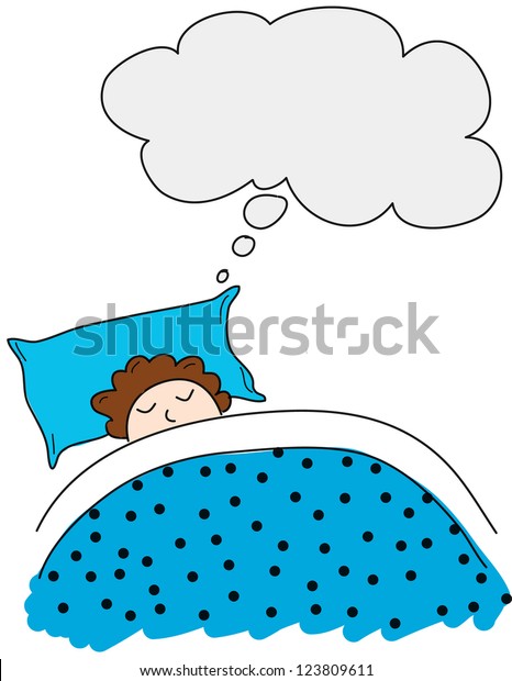 Boy Has Dream Vector Illustration Cartoon Stock Vector (Royalty Free ...