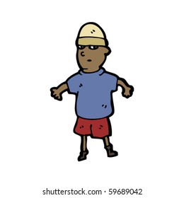Junge in Hut-Cartoon