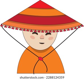 boy in a hat illustration kids print 
