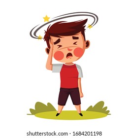 Boy have headache and worry about covid19 can infect him
