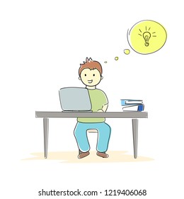 Boy have an idea