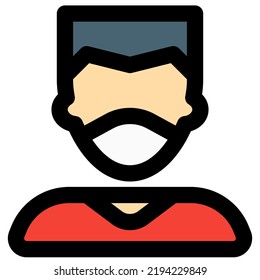 Boy having mask on with flat top hairstyle.