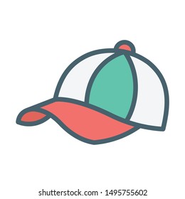 Boy Head Cap Multipurpose colored vector Icon