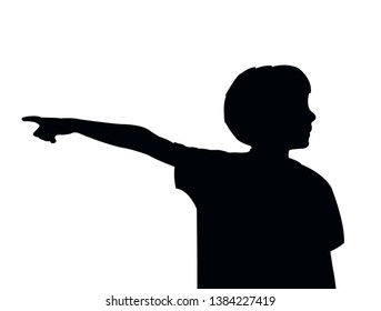 a boy head silhouette vector