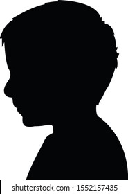 A Boy Head Silhouette Vector