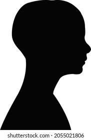 vector de silueta de cabeza de niño
