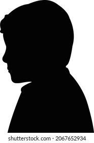 ein Jungenkopf-Silhouette-Vektorgrafik