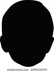 a boy head silhouette vector