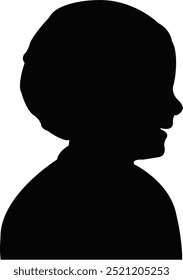 ein Junge Kopf Silhouette Vektor