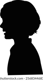 a boy head silhouette vector