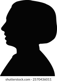 a boy head silhouette vector