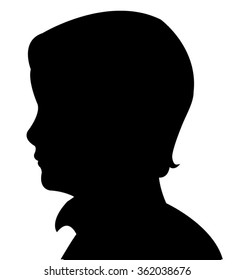 a boy head silhouette vector