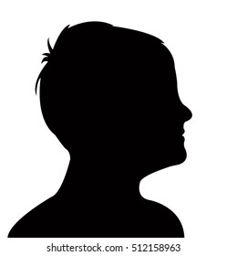 boy head silhouette vector