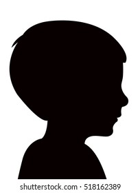 a boy head silhouette vector