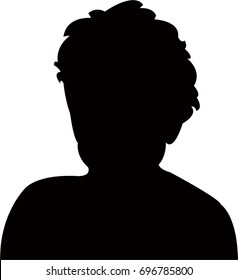 A Boy Head Silhouette Vector