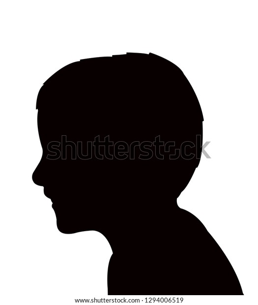 Boy Head Silhouette Vector Stock Vector (Royalty Free) 1294006519 ...