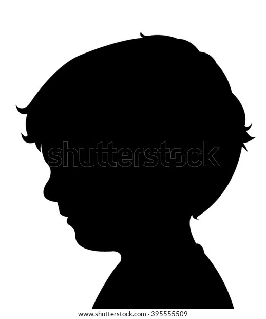 Boy Head Silhouette Vector Stock Vector (Royalty Free) 395555509 ...