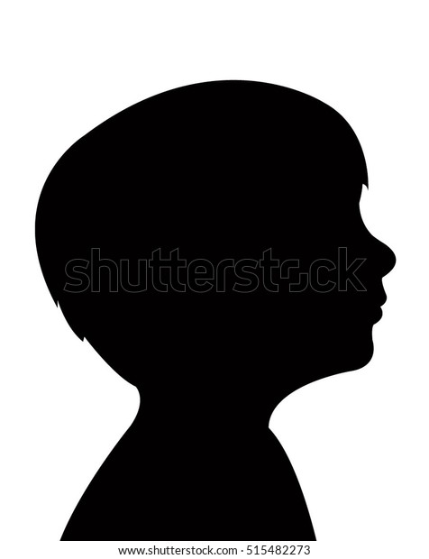 Boy Head Silhouette Vector Stock Vector (Royalty Free) 515482273 ...