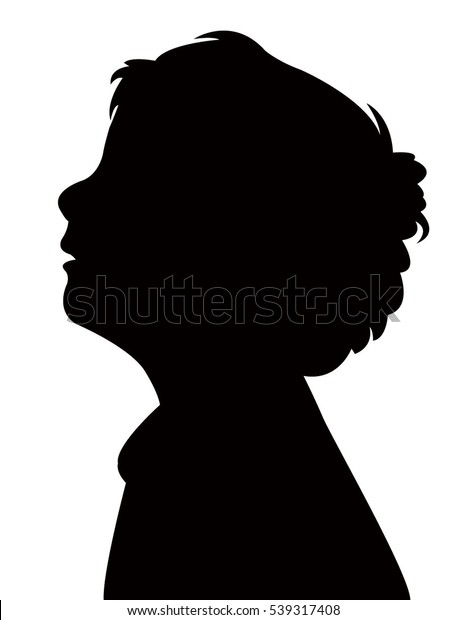 Boy Head Silhouette Vector Stock Vector (Royalty Free) 539317408 ...