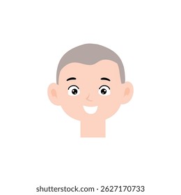 Boy head variant expression cartoon