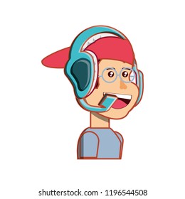 boy with headphone avatar character