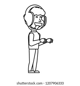 boy with headphone avatar character