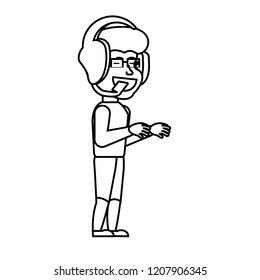 boy with headphone avatar character