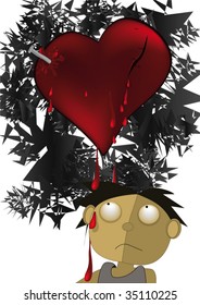 boy heart and love