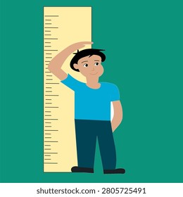 boy height measurement illsutration immunization chart