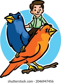 the boy and his birds