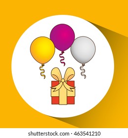 boy in his celebration party icon, vector illustration