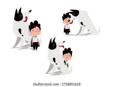 A boy and his dog