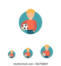 Boy holding ball