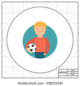 Boy holding ball