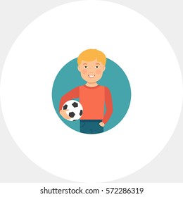 Boy holding ball