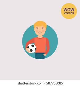 Boy holding ball