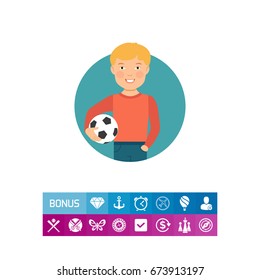 Boy holding ball