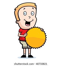Boy Holding Burst
